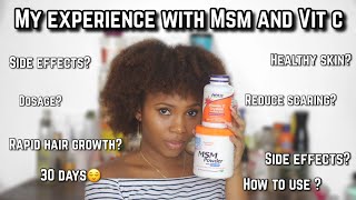 I used MSM and VITAMIN C for 30 DAYS  MY EXPERIENCE  HOW TO USE SIDE EFFECTS RESULTS [upl. by Marylou]