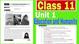 Class 11 l Unit 1 Education and Humanity l All Exercise Question Answers Full Solution l E Nepal l [upl. by Wagstaff992]