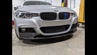 F30 Carbon Front Lip Install  ECS Tuning Lip [upl. by Astto918]