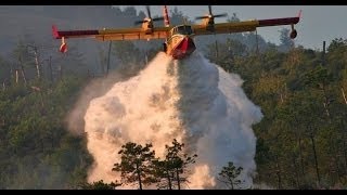 Fire Fighting Airplanes in Action  Lockheed Electra Tanker [upl. by Nolur743]