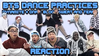 WE WATCH 3 DIFFERENT BTS DANCE PRACTICES  DYNAMITE  DNA  BLOOD SWEAT AND TEARS [upl. by Winfield]