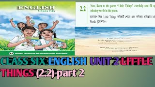 CLASS SIXENGLISHpage 1617Little things UNIT 2 22  2024 [upl. by Huttan]