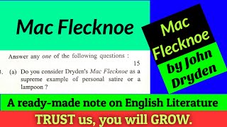 Mac Flecknoe as a personal satire lampoon mockheroic poem satire englishliterature english [upl. by Boland]