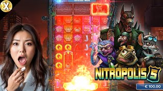 💥 Nitropolis 5 ELK Studios 💥 Uk Player Lands Quickest Epic Big Win Ever [upl. by Taimi]