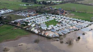 River Trent Torksey Lock Flooding Sunday 7th January 2024 By Drone [upl. by Notnilk]