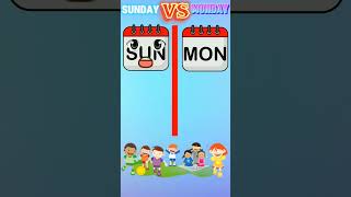 sunday vs monday shorts viral shortfeed [upl. by Horatio]