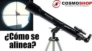 Como se alinea configura calibra el buscador mira de un telescopio 50AZ 60AZ 70AZ 80EQ entre otros [upl. by Hsirahc]