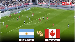 🔴LIVE  ARGENTINA vs CANADA I COPA AMERICA 2024 I SEMI FINAL FULL STREAMING I eFOOTBALL PES 21 [upl. by Otti]