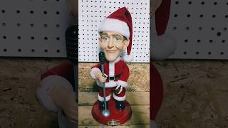 Animated Bing Crosby really sings 🎅 asmr christmasinjuly gemmy popcultureseries shorts [upl. by Arney]