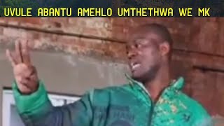 Ususe inkungu emehlweni wabantu abamnyama u Zwelakhe Mthethwa we MK [upl. by Selokcin772]