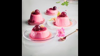 Panna Cotta With Grape Sauce Topping  Italian Dessert  Cookbook Dhaka [upl. by Anoblav25]