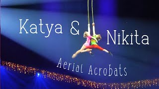 Katya and Nikita  A Touch of Gold  Aerial Acrobats [upl. by Ayekin310]