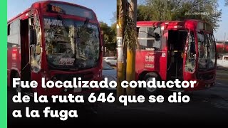 Fue localizado conductor de la ruta 646 que se dio a la fuga  Jalisco Noticias [upl. by Gilli]