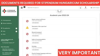 MUST WATCH Documents Required For Stipendium Hungaricum Scholarship  HOW TO APPLY [upl. by Bush]