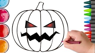 How to Paint a Pumpkin for Halloween Quick amp Easy 🎃 [upl. by Bari184]