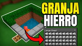 ✅ LA GRANJA de HIERRO mas FACIL en MINECRAFT BEDROCK 120 [upl. by Shel]