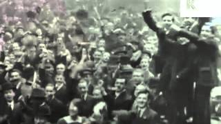 People celebrate the end of WWI Armistice Day 1918 London [upl. by Leamsi]