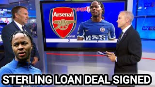 SKYSPORTS  TRANSFER DEADLINE ARSENAL SECURES THE SIGNING OF RAHEEM STERLIN [upl. by Caniff]