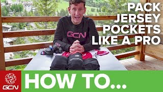 How To Pack Cycling Jersey Pockets Like A Pro  GCN Pro Tips [upl. by Oigufer106]