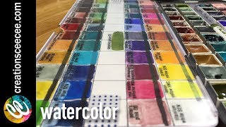 how to set up your watercolor palette  swatches [upl. by Ppik]