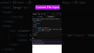 Custom input type file HTML CSS [upl. by Koslo]