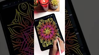 Satisfying MANDALA Art on Procreate ✍🏻 satisfying trending procreate [upl. by Pauwles]