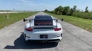 LOUD GT3RS Akrapovic exhaust launch control and revs [upl. by Retsila567]