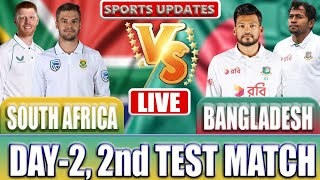 BAN Vs SA Live 2nd Test Match  Bangladesh Vs South Africa Live  Day  Live Cricket Match Today [upl. by Boycie321]