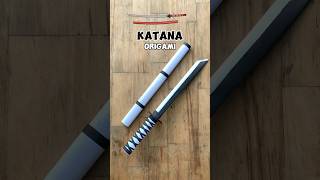 instructions on how to make KATANA stick with paper 🗡️ vvvreview origami diy vvvorigami [upl. by Moselle]