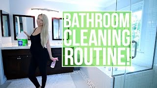 How To Clean Your Bathroom My Bathroom Cleaning Routine [upl. by Ainessey]