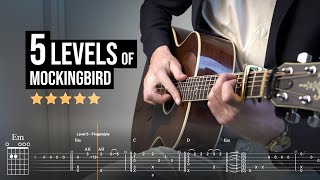 quotMockingbirdquot in 5 Levels Eminem fingerstyle guitar cover  Tabs  Chords  Lyrics [upl. by Shama818]