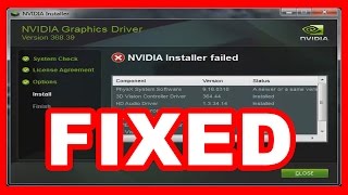 HOW TO FIX quotNVIDIA Installer failedquot ERROR WINDOWS 7  10 [upl. by Arihday]