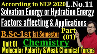 Solvation EnergyorHydration Energy Factors affectingampApplications Unit 01BScfirst year semester P1 [upl. by Theressa]