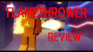 ROBLOX POLYGUNS FLAMETHROWER REVIEWGAMEPLAY [upl. by Markland]