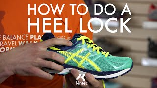 Heel Lock Lacing Technique  Kintec Footwear  Orthotics [upl. by Lenssen]