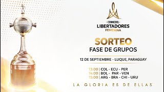 SORTEO  CONMEBOL LIBERTADORES FEMENINA 2024 [upl. by Enicar]