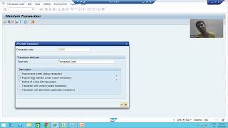 30  ABAP Programming  Transaction Code Creation for Executable Programs [upl. by Lachance706]