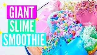 GIANT SLIME SMOOTHIE Hologram Giant Slime  Mixing 25 Slimes Together Satisfying ASMR [upl. by Yrehc]