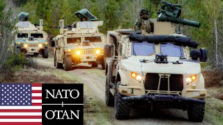 US Marines NATO Tanks and armored vehicles during military exercises in Sweden [upl. by Herstein]