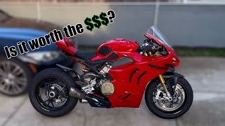 Is the Ducati Panigale V4S ACTUALLY worth 32000  One Year Review [upl. by Effy]