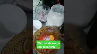 Waffles avena con zanahoria 🥕 waffle comidasaludable avena zanahoria tiktokvideo parati [upl. by Idzik]