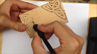 How to Draw Celtic Patterns 151  Wood Burning an interlace to a box  Part 8 of 12 [upl. by Devon243]