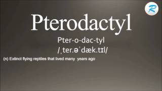 How to pronounce Pterodactyl [upl. by Treboh522]