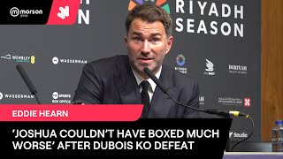 ANTHONY JOSHUA ‘COULDN’T HAVE BOXED MUCH WORSE’ EDDIE HEARN HONEST AFTER DUBOIS KO LOSS [upl. by Aneetak]