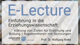 75 Einführung in die Erziehungswissenschaft  Argumentieren mit Stützungen [upl. by September]