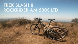 Testing New Bikes Rockrider AM500S and Trek Slash 8 [upl. by Melquist]