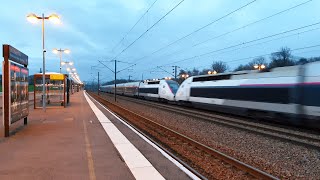 TGV qui roule vite  Le Creusot TGV [upl. by Cadmann]