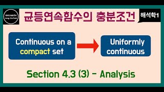 해석학1 43절 3 균등연속함수가 될 충분조건  Lipschitz  continuous on a compact set  continuous to boundary [upl. by Blight]