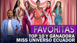 FAVORITAS Y GANADORA MISS UNIVERSO ECUADOR 2024 [upl. by Garek]