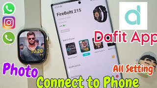 da fit smartwatch connect to phone  da fit watch how to connect  da fit app se photo kaise lagaye [upl. by Elyak728]